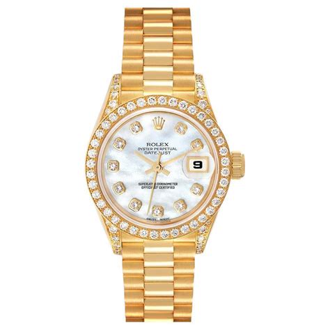 ladies mother of pearl dial rolex president